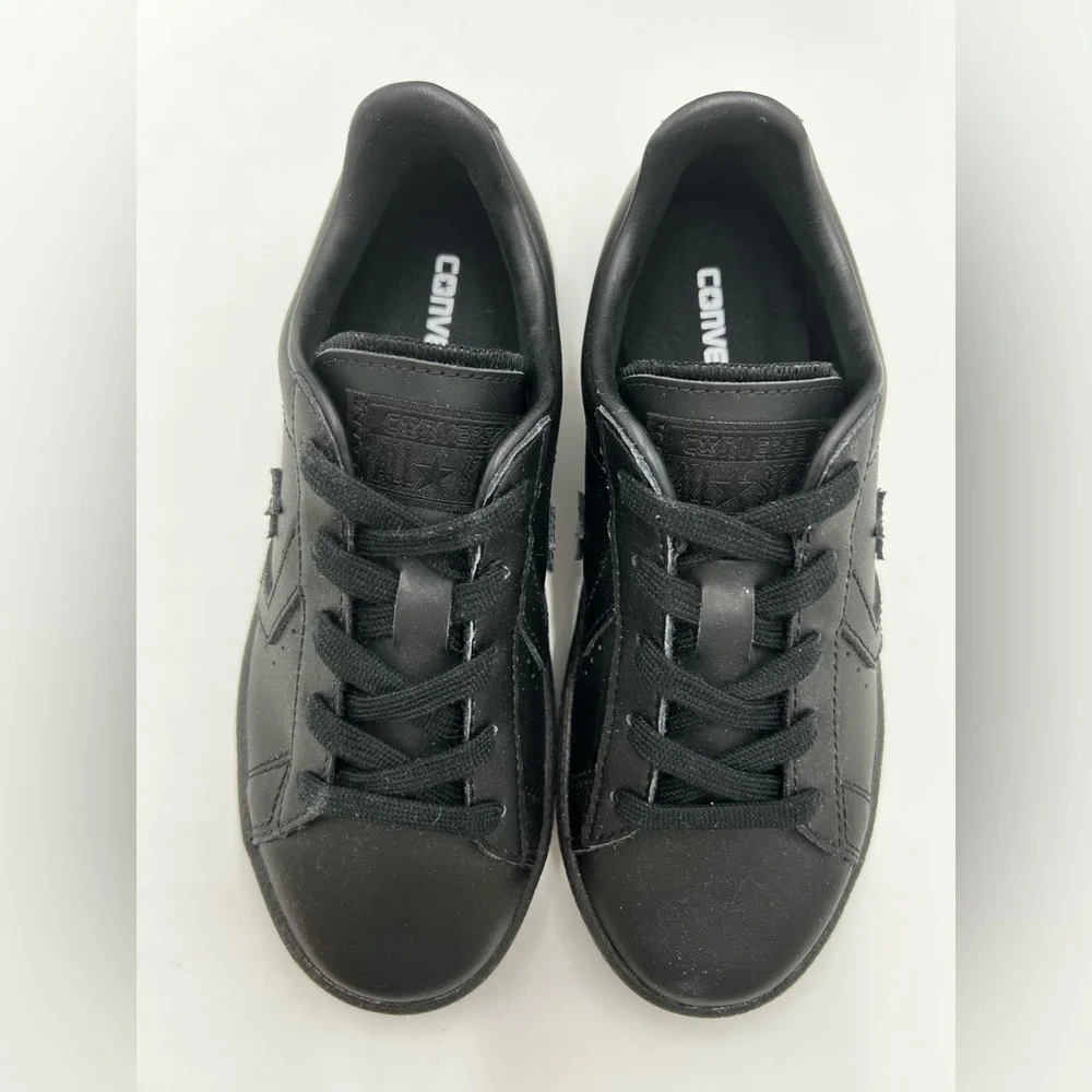 Converse Pro Leather Ox Youth Sneakers Black Black Black‎ 358172C Size 2 US